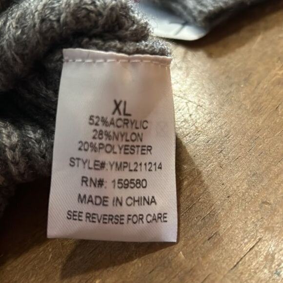 Pink Lily Gray Ribber Sweater XL - Picture 4 of 5